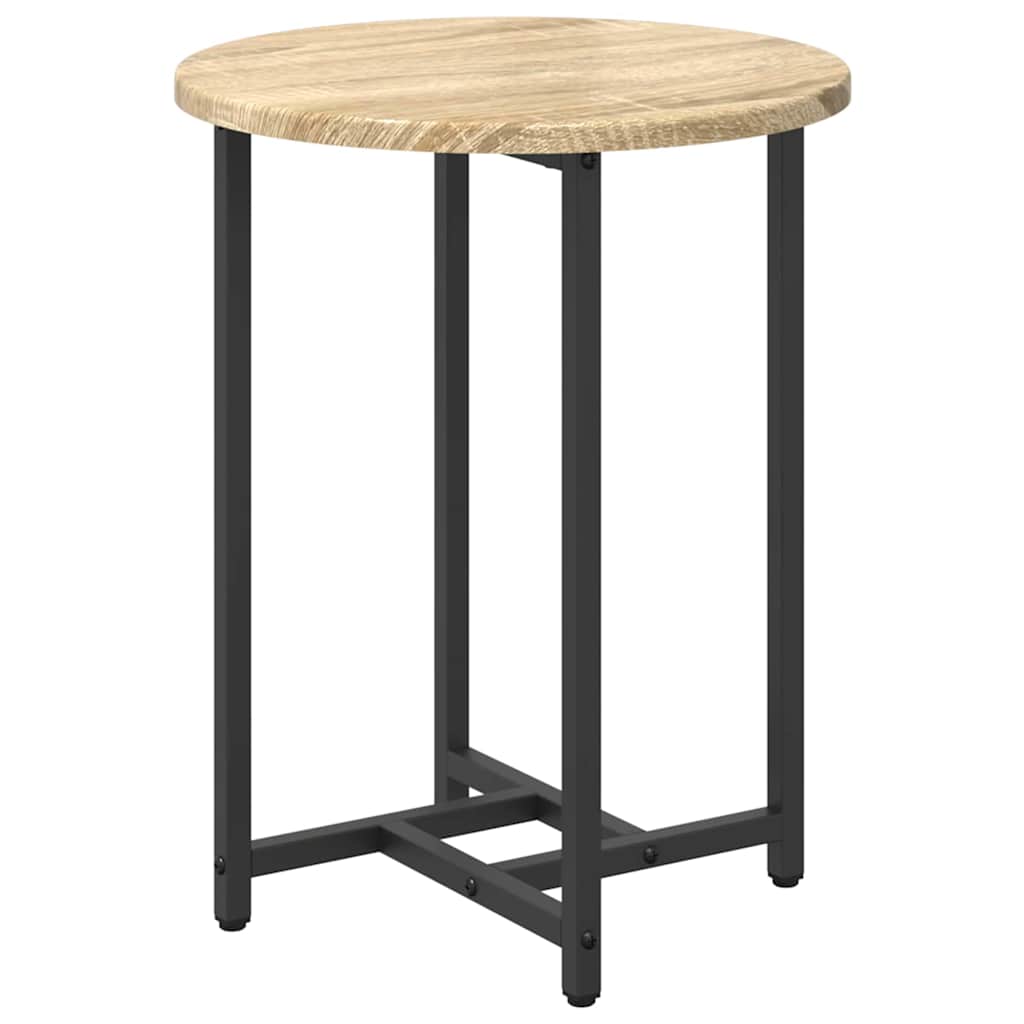 Sidebordssæt 2 pcs Sonoma Eg og Sort