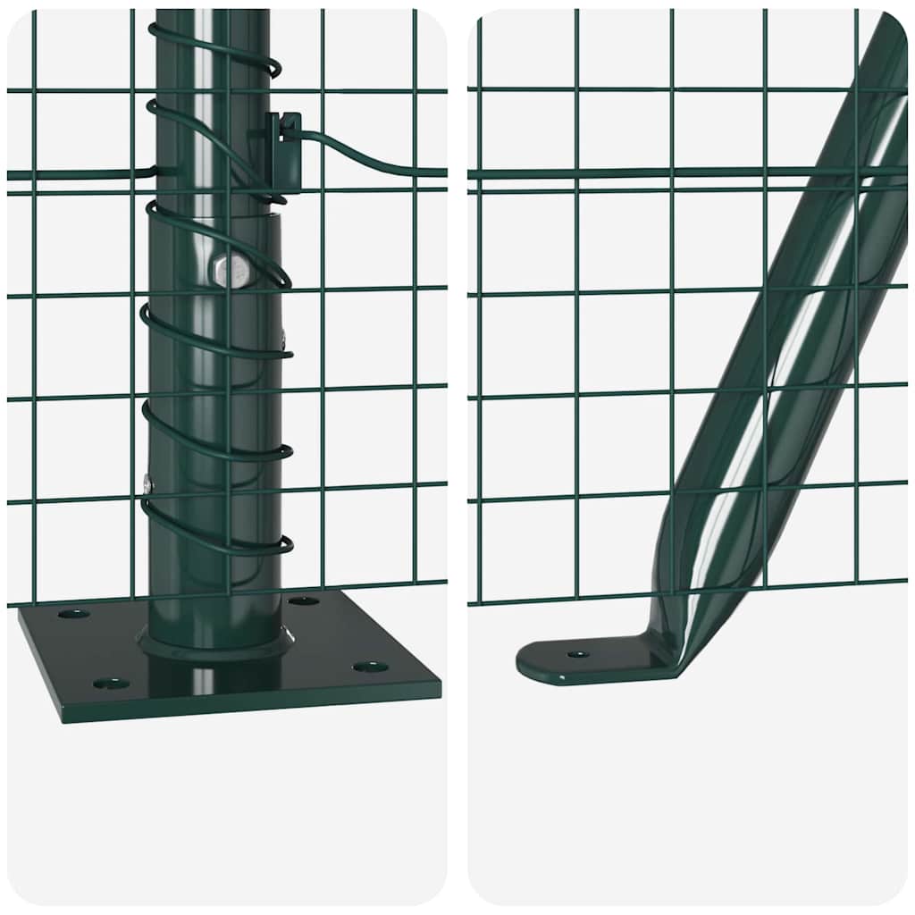 Svejset Trådhegn med Betonsokkel 10 x 0,5 m PVC-belagt stål