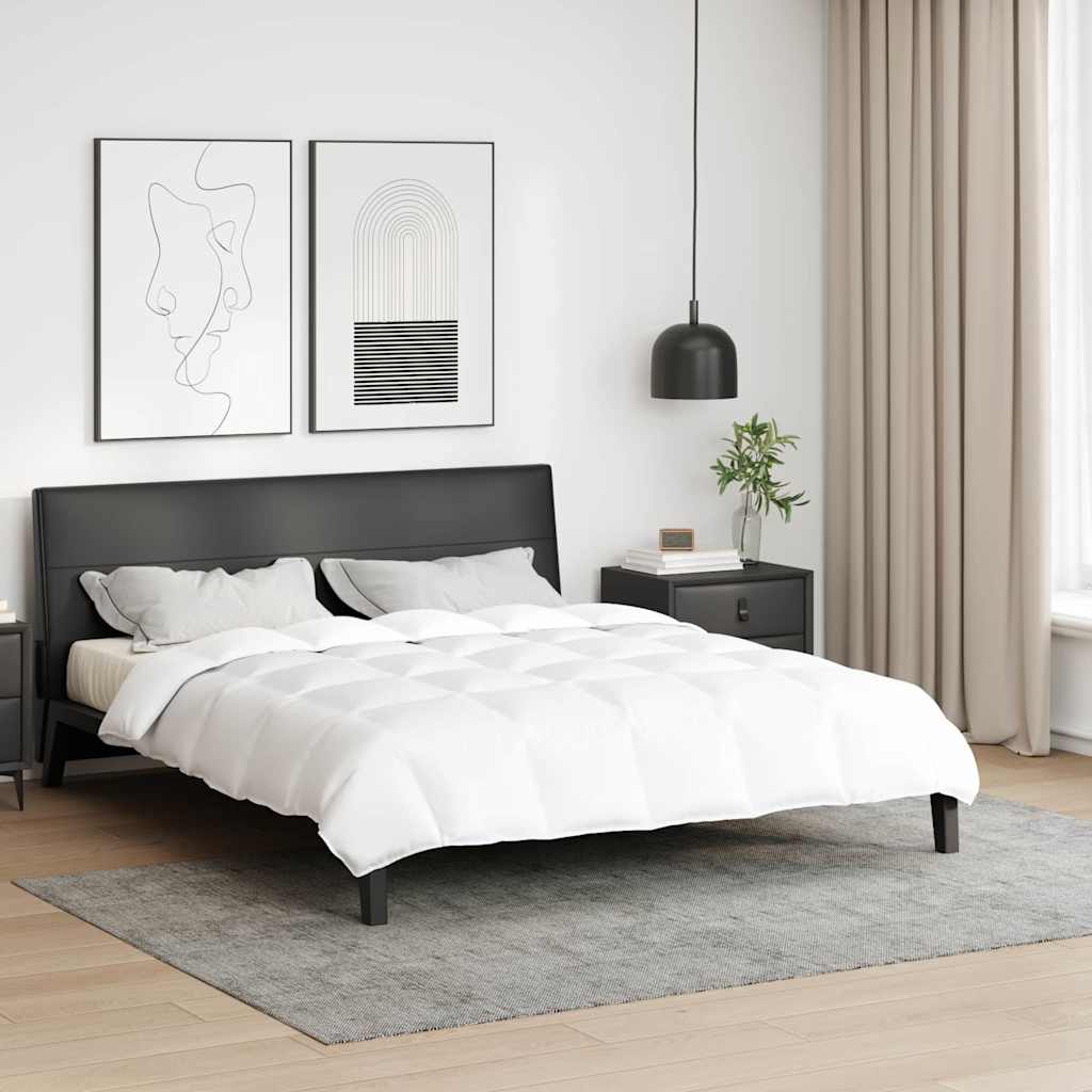 Dyne 200 x 220 cm Forår, Efterår Fjer Hvid Åndbar