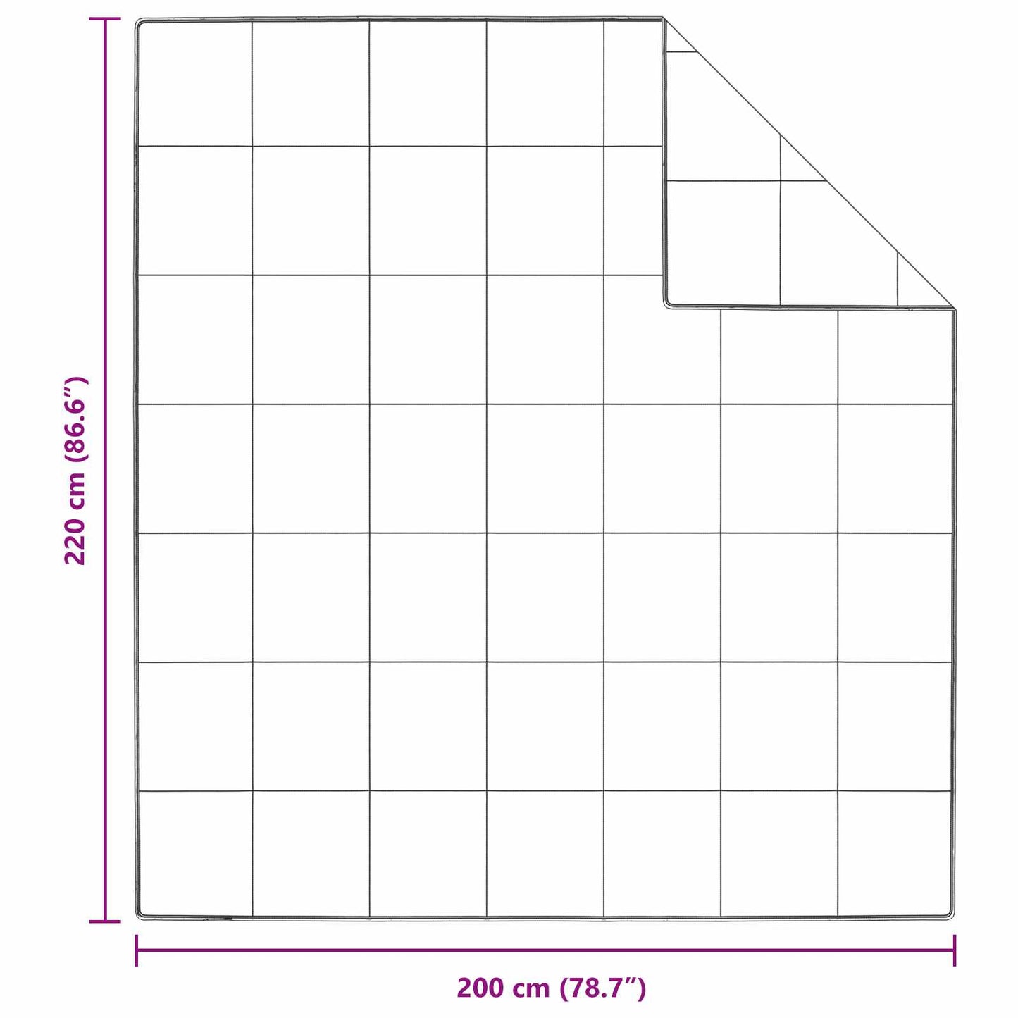 Dyne 200 x 220 cm Forår, Efterår Fjer Hvid Åndbar