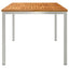 Spisebord 150x90x75 cm Massiv teaktræ og rustfrit stål