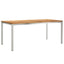 Spisebord 180x90x75 cm Massiv teaktræ og rustfrit stål