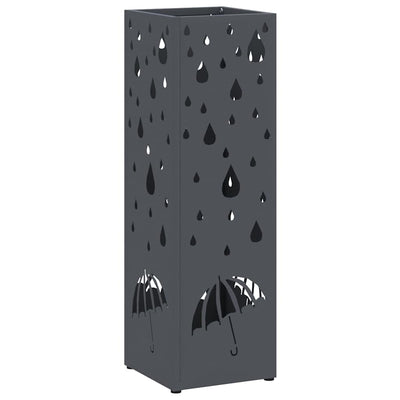 Regn Paraply Stativ Antracit 15,5 x 15,5 x 49 cm Stål