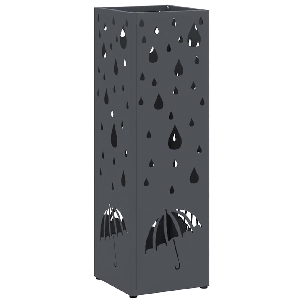 Regn Paraply Stativ Antracit 15,5 x 15,5 x 49 cm Stål