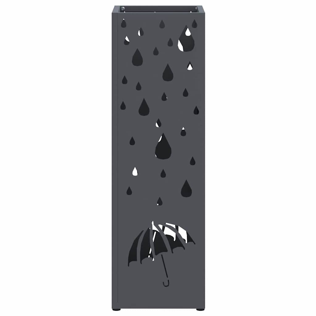 Regn Paraply Stativ Antracit 15,5 x 15,5 x 49 cm Stål