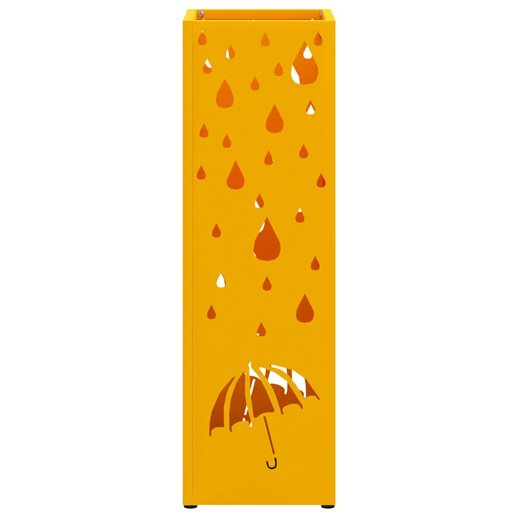 Regn Paraply Stativ Sennepsgul 15,5 x 15,5 x 49 cm Stål