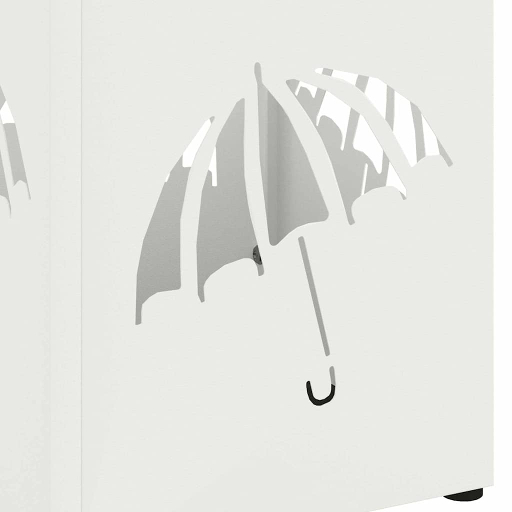 Regn Paraply Stativ Hvid 15,5 x 15,5 x 49 cm Stål