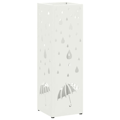Regn Paraply Stativ Hvid 15,5 x 15,5 x 49 cm Stål