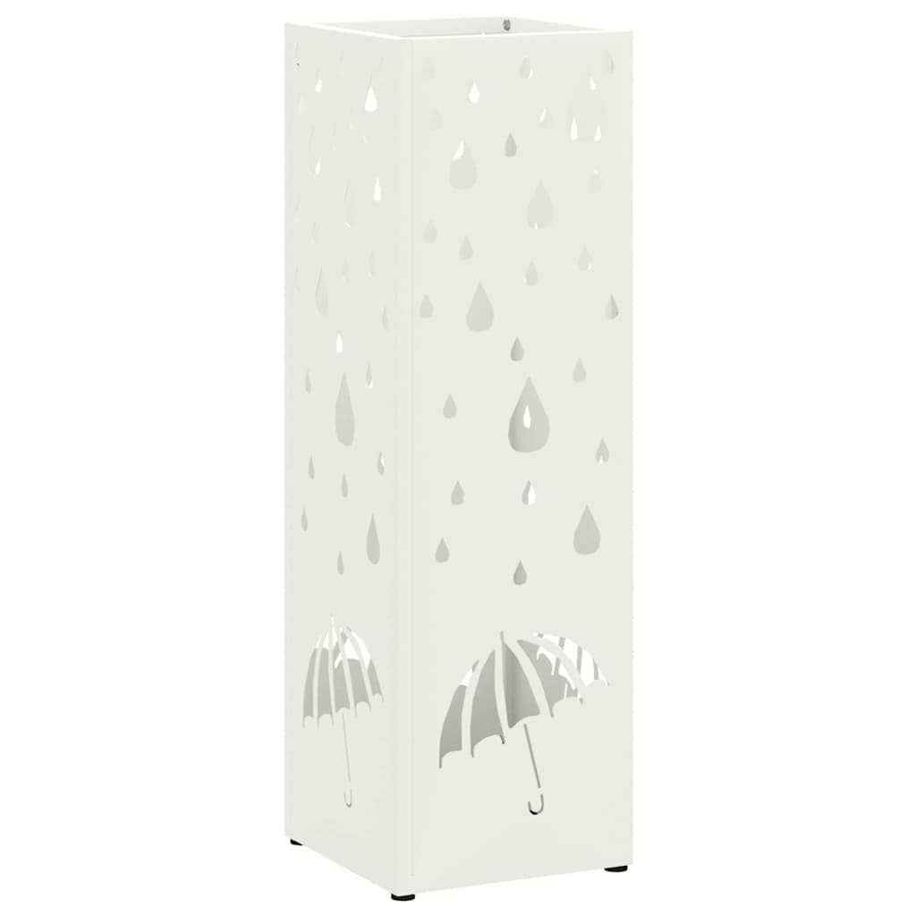 Regn Paraply Stativ Hvid 15,5 x 15,5 x 49 cm Stål