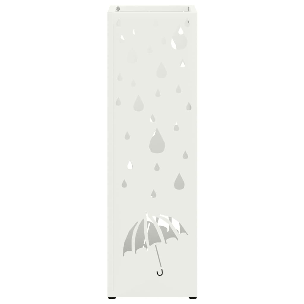 Regn Paraply Stativ Hvid 15,5 x 15,5 x 49 cm Stål