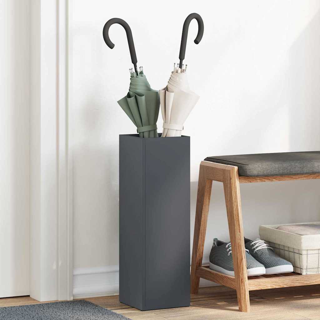 Regn Paraply Stativ Antracit 15,5 x 15,5 x 49 cm Stål