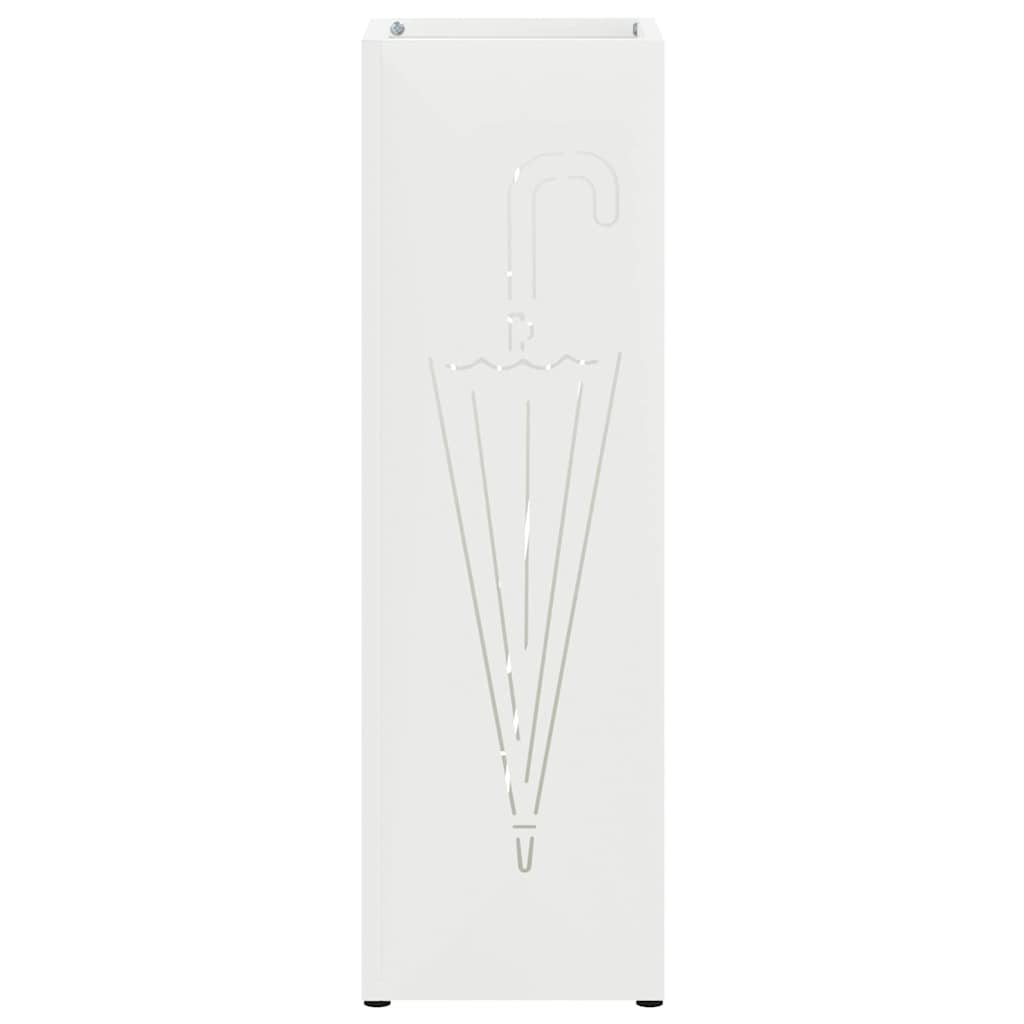 Regn Paraply Stativ Hvid 15,5 x 15,5 x 49 cm Stål
