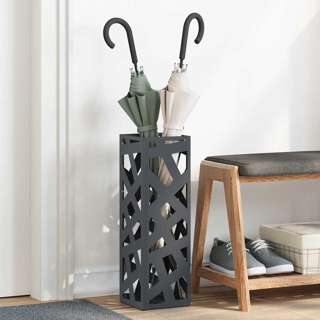 Regn Paraply Stativ Antracit 15,5 x 15,5 x 49 cm Stål