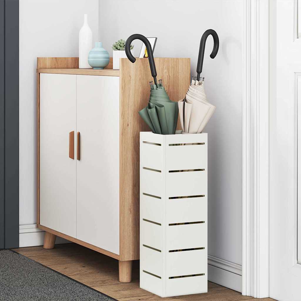 Regn Paraply Stativ Hvid 15,5 x 15,5 x 49 cm Stål