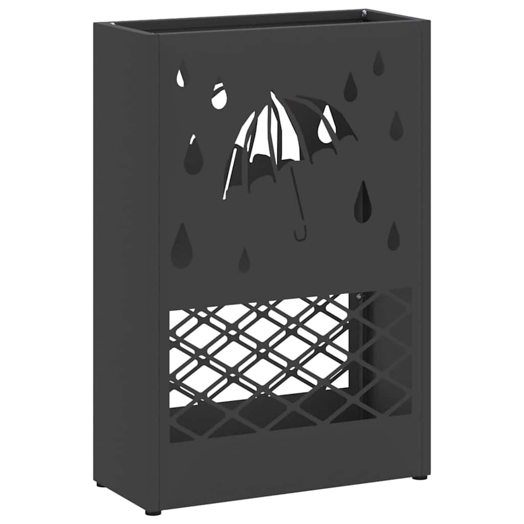 Regn Paraply Stativ Sort 28 x 12 x 41 cm Stål