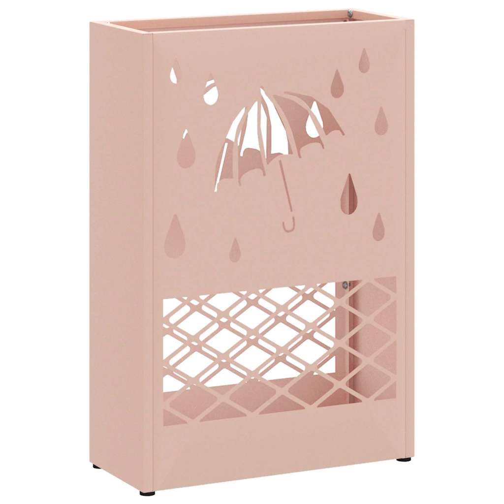 Regn Paraply Stativ Lyserød 28 x 12 x 41 cm Stål