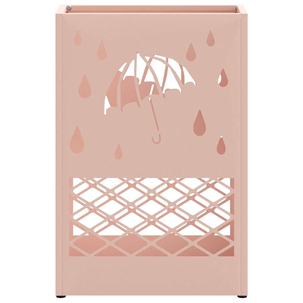 Regn Paraply Stativ Lyserød 28 x 12 x 41 cm Stål