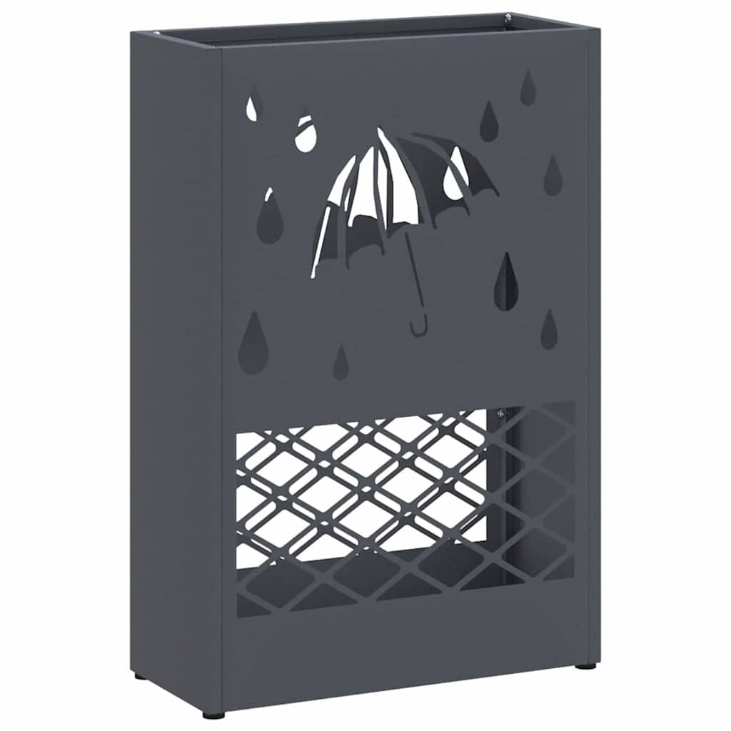 Regn Paraply Stativ Antracit 28 x 12 x 41 cm Stål