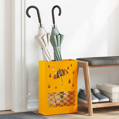Regn Paraply Stativ Sennepsgul 28 x 12 x 41 cm Stål