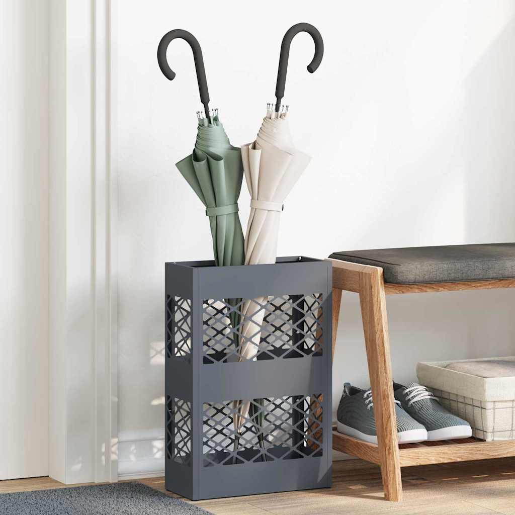 Regn Paraply Stativ Antracit 28 x 12 x 41 cm Stål