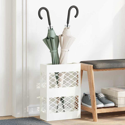 Regn Paraply Stativ Hvid 28 x 12 x 41 cm Stål