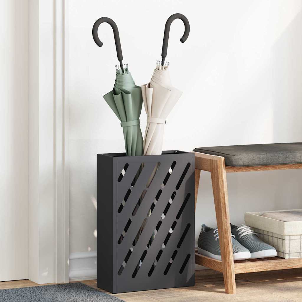 Regn Paraply Stativ Sort 28 x 12 x 41 cm Stål