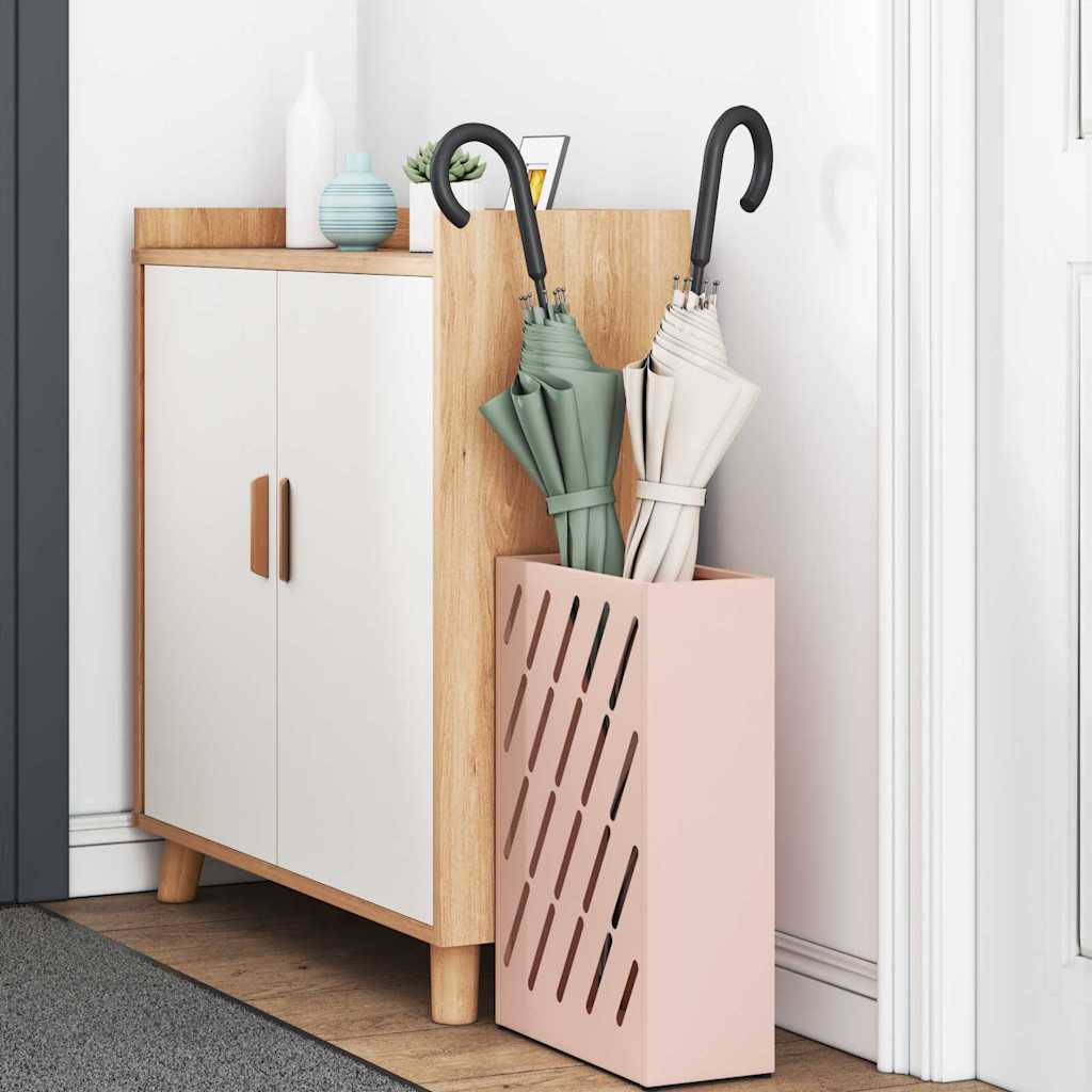 Regn Paraply Stativ Lyserød 28 x 12 x 41 cm Stål