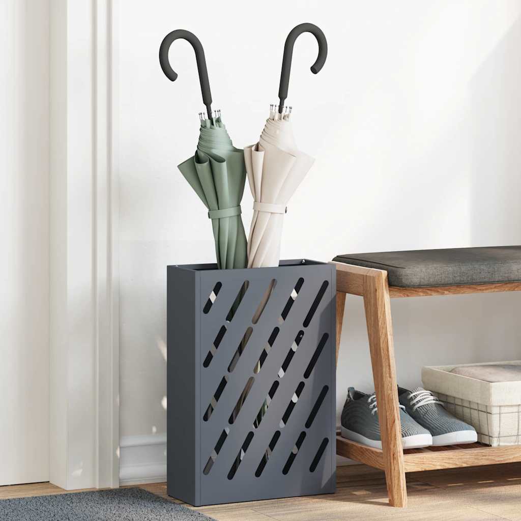 Regn Paraply Stativ Antracit 28 x 12 x 41 cm Stål