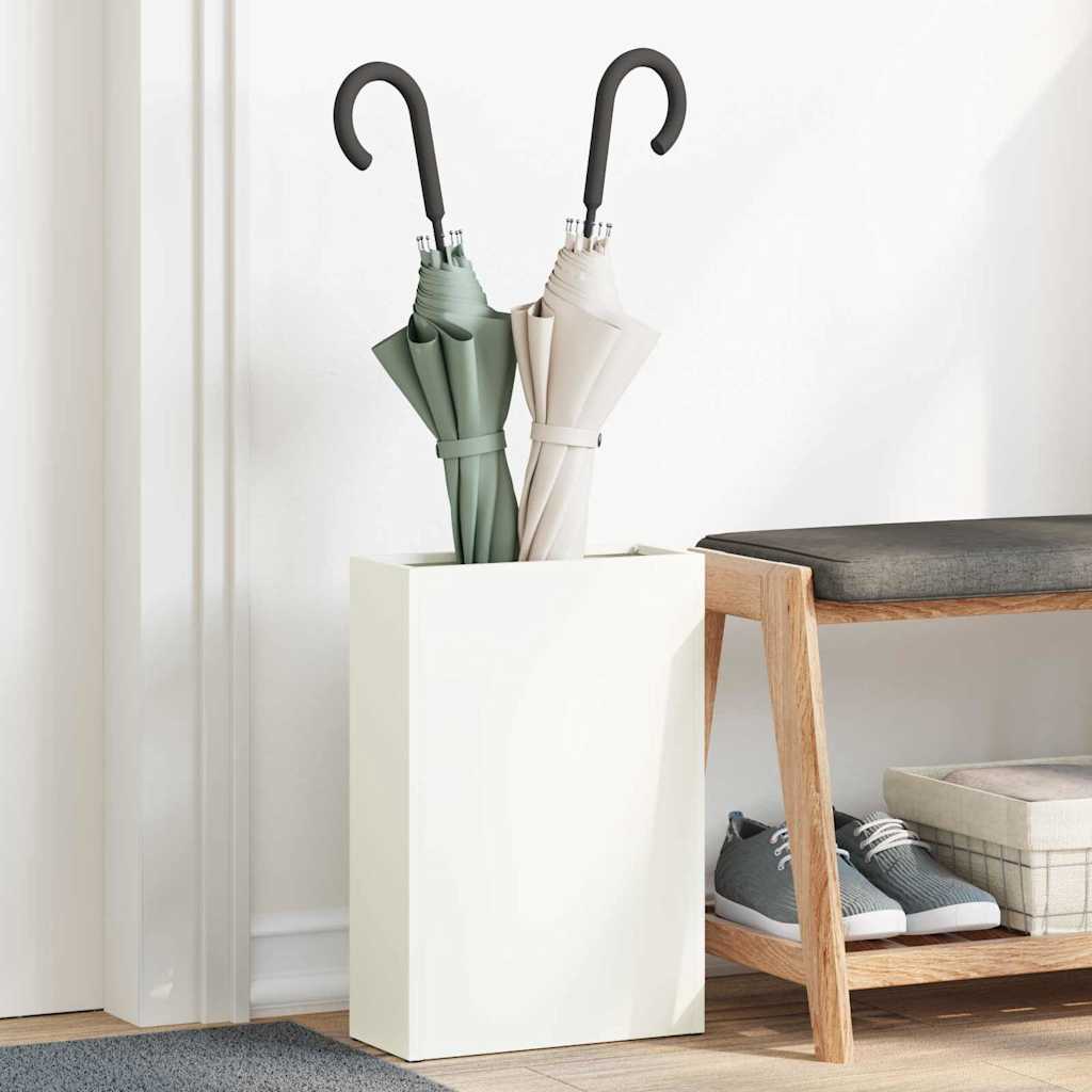 Regn Paraply Stativ Hvid 28 x 12 x 41 cm Stål