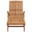 Liggestol 2 pcs Massiv Teaktræ Brun