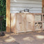 Køkkendør MEPPEL 2 stk. Creme 50 x 9 x 82 cm Massivt fyrretræ