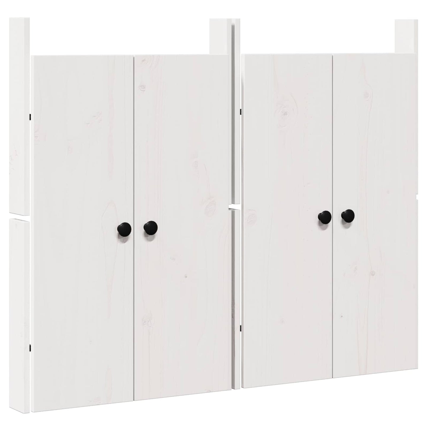 Køkkendør MEPPEL 2 stk. Hvid 50 x 9 x 82 cm Massivt fyrretræ