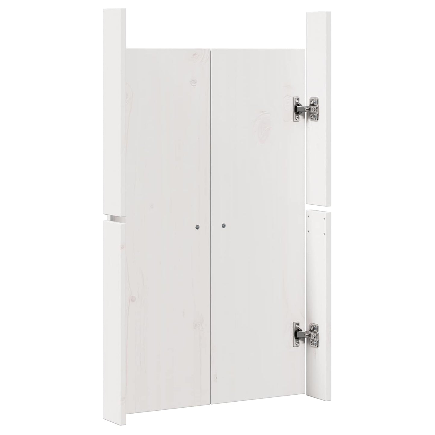 Køkkendør MEPPEL 2 stk. Hvid 50 x 9 x 82 cm Massivt fyrretræ