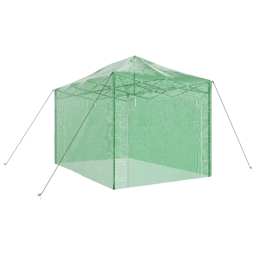Drivhus med op-poppende ramme Grøn 280 x 410 x 315 cm Jern