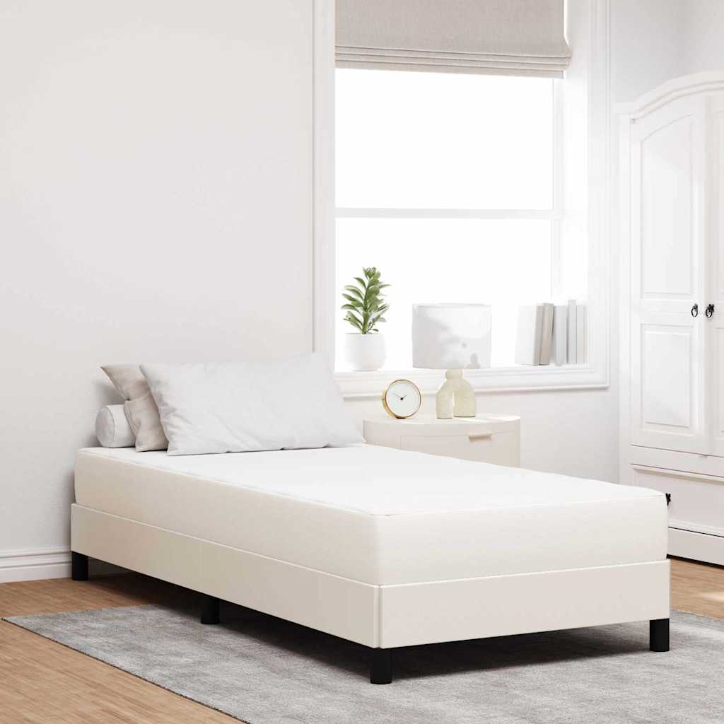 Sengemadras med madras Creme 90 x 190 cm Stof