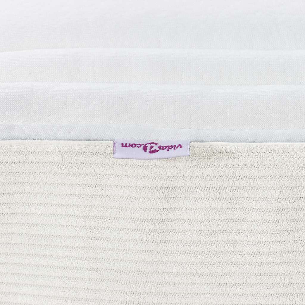 Sengemadras med madras Creme 90 x 200 cm Stof