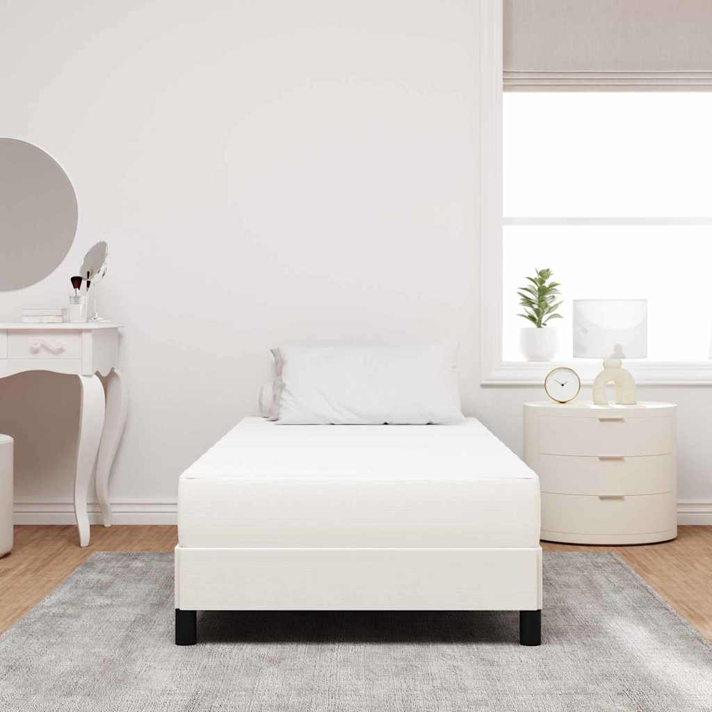 Sengemadras med madras Creme 90 x 200 cm Stof