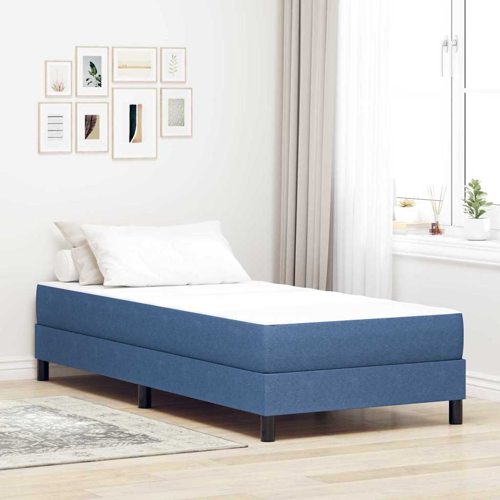 Sengemadras med madras Blå 90 x 200 cm Stof