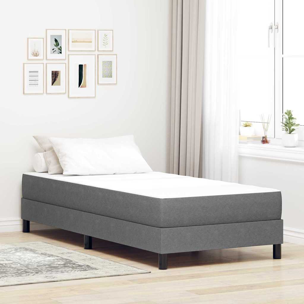 Sengemadras med madras Lysegrå 100 x 200 cm Stof