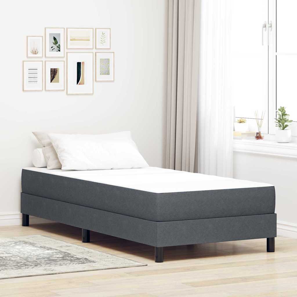 Sengemadras med madras Grå 100 x 200 cm Stof