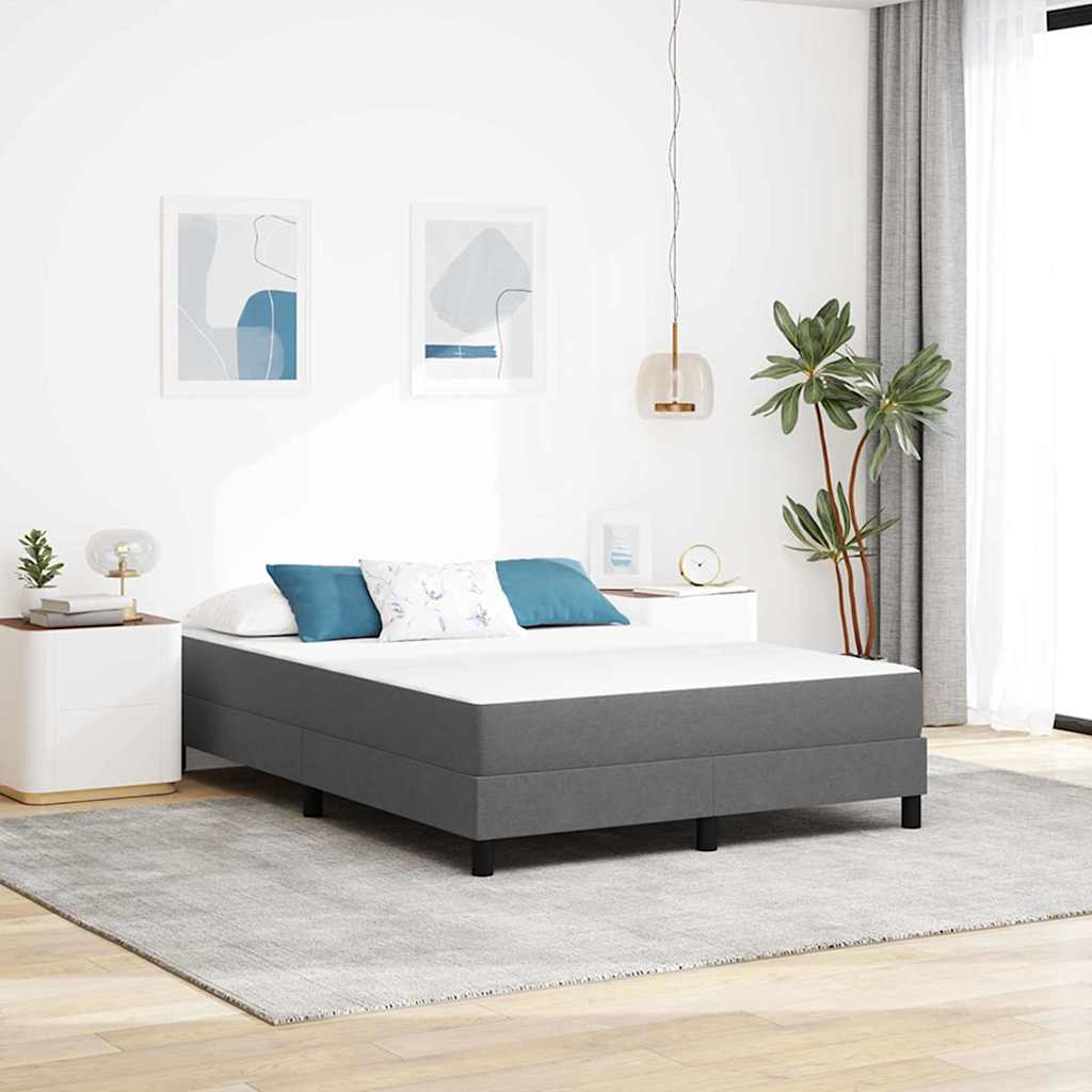 Sengemadras med madras Lysegrå 160 x 200 cm Stof