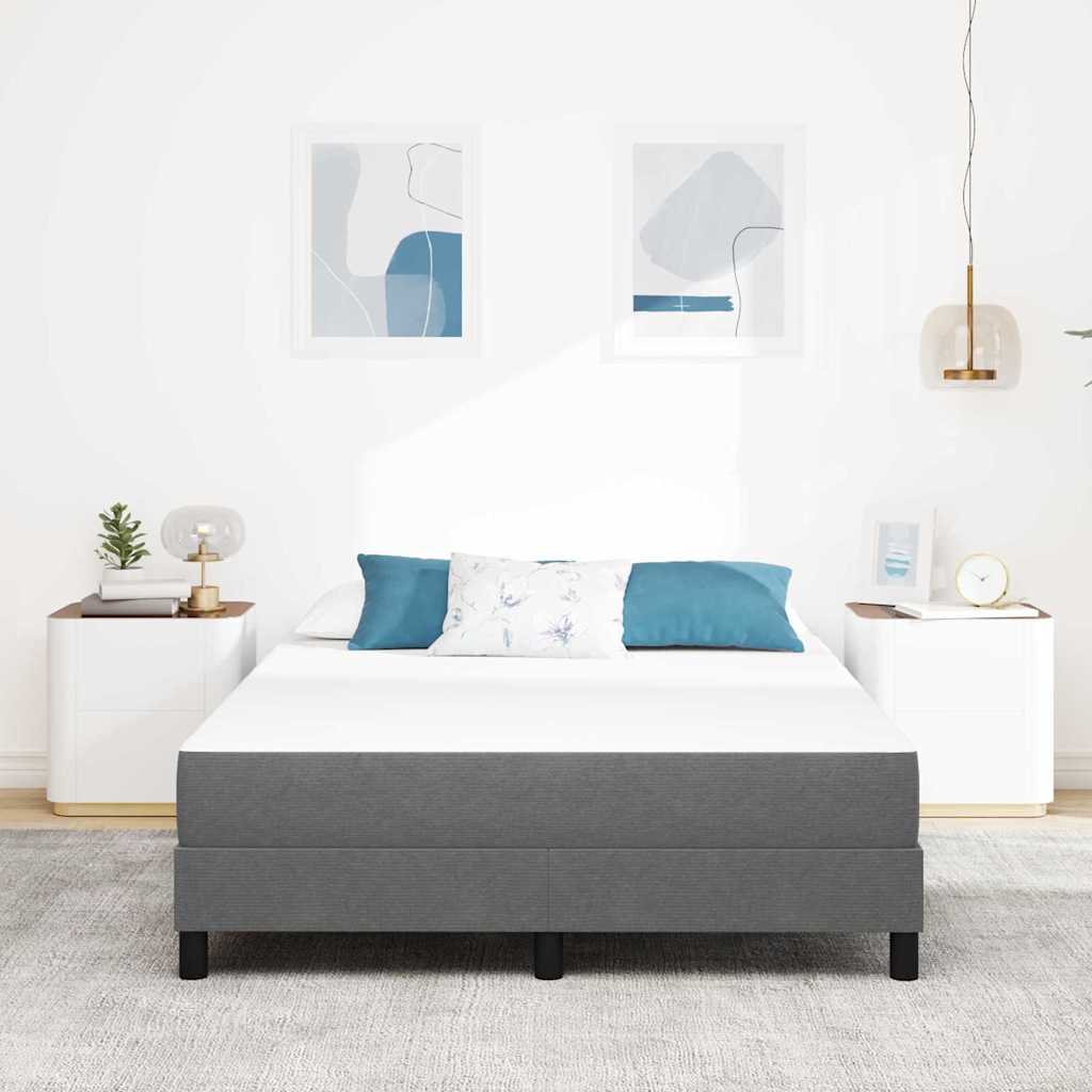 Sengemadras med madras Lysegrå 160 x 200 cm Stof