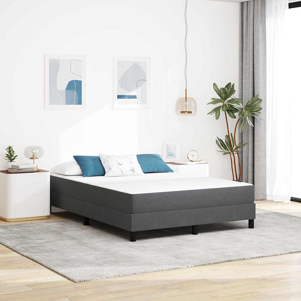 Sengemadras med madras Grå 160 x 200 cm Stof