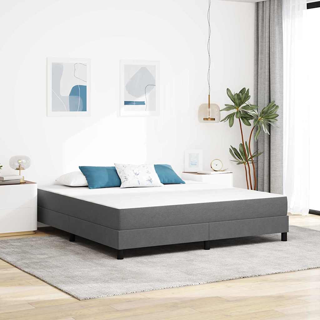 Sengemadras med madras Lysegrå 180 x 200 cm Stof