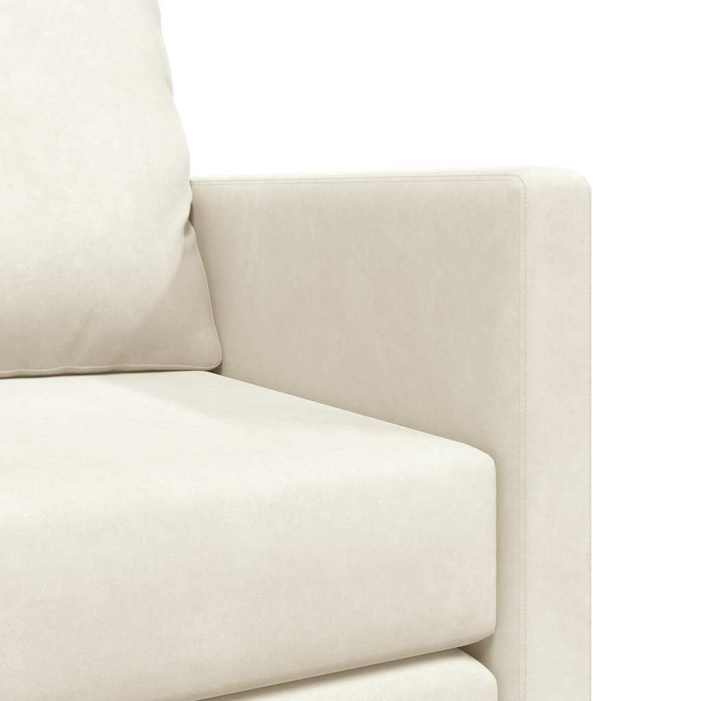 Sovesofa Creme 204 x 122 x 60 cm Fløjl