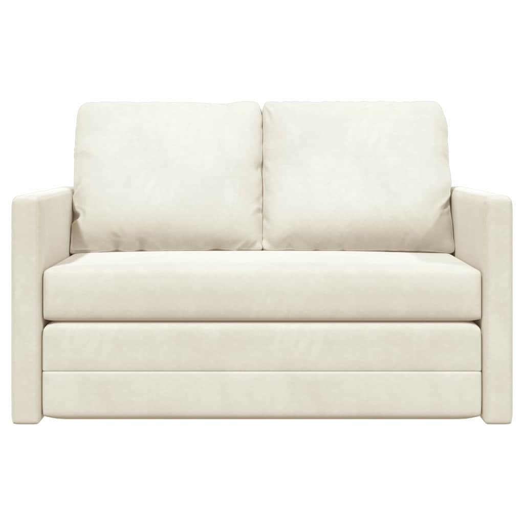 Sovesofa Creme 204 x 122 x 60 cm Fløjl