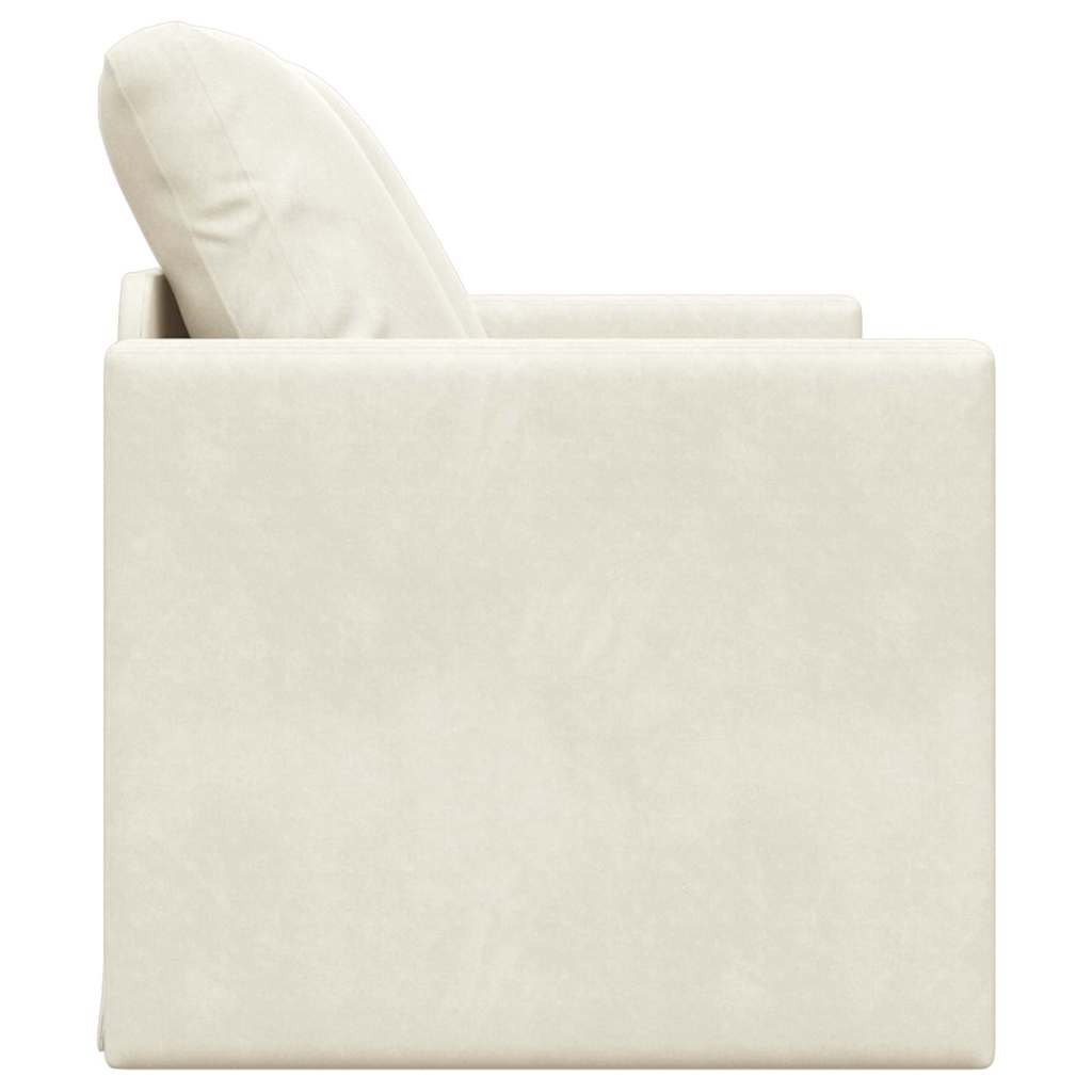 Sovesofa Creme 204 x 122 x 60 cm Fløjl