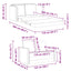 Sovesofa Creme 204 x 122 x 60 cm Fløjl