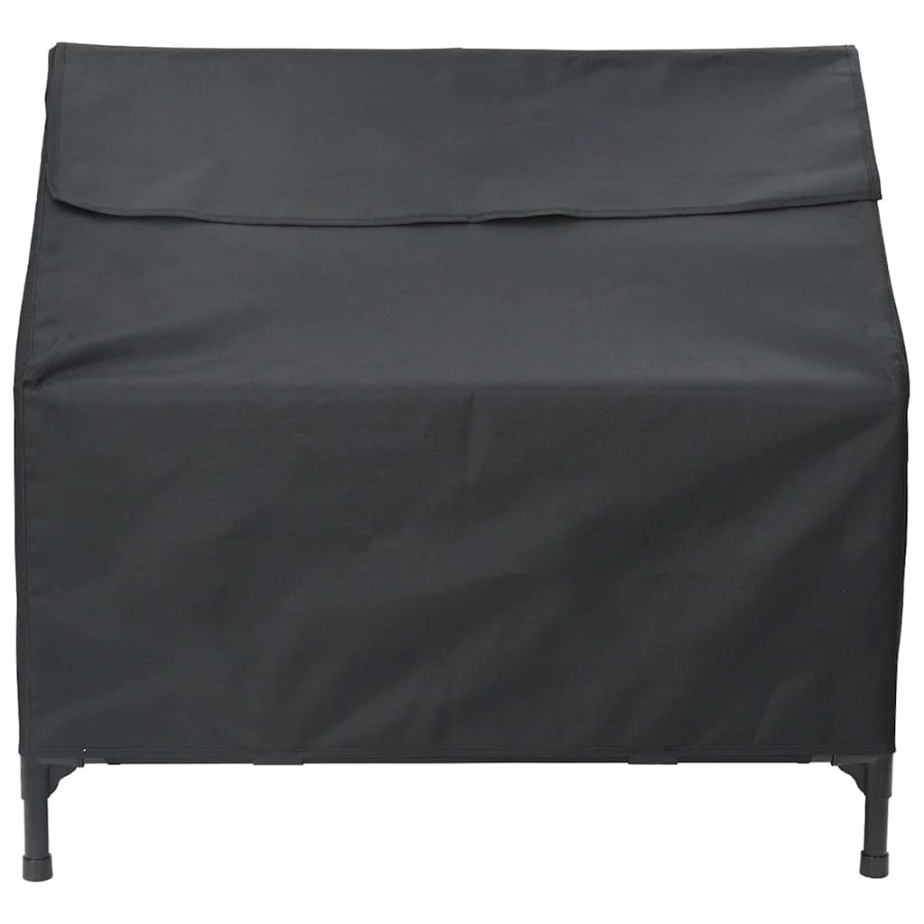 Kæledyrshus Sort 90 x 65 x 83 cm Stål