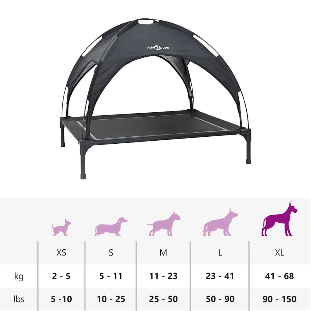 Hundeseng Sort 104 x 86 x 84,5 cm Stål